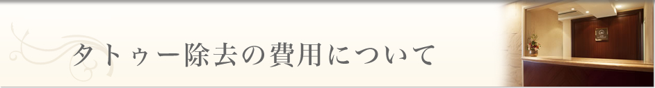 タトゥー除去の費用